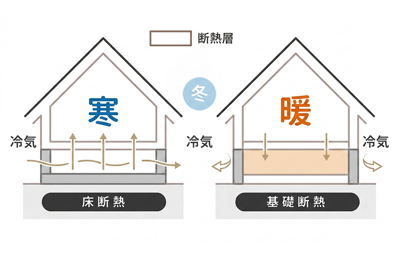 冬でも冷えを感じにくい、基礎断熱ならではの快適さ