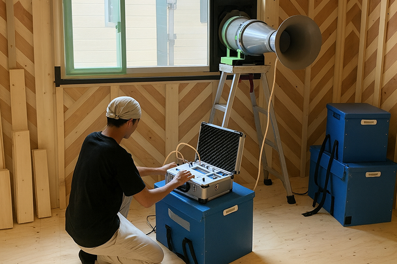 全棟で気密測定を実施し、「C値0.5以下」を保証。隙間の少ない快適な住空間を実現。