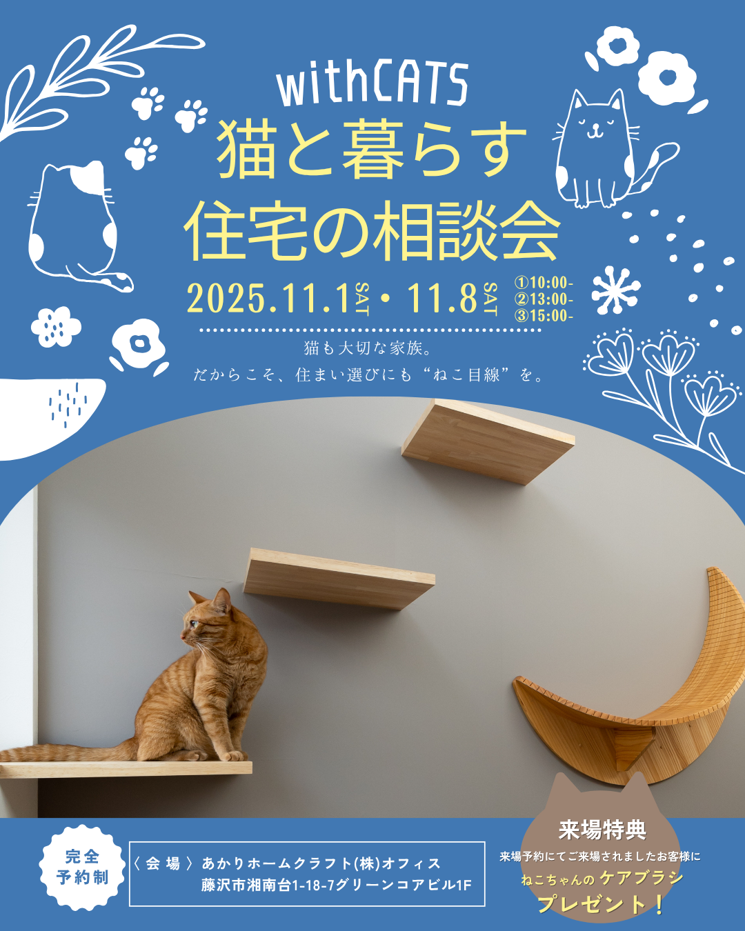 11月 ）withCATS猫と暮らす住宅の相談会＠あかりホームクラフト